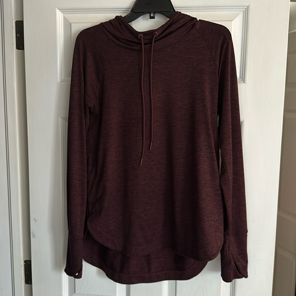 Athleta medium hoodie heathered purple color